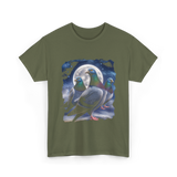 Pigeons Howling at Moon Pigeon T-Shirt - Military Green