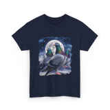 Pigeons Howling at Moon Pigeon T-Shirt - Navy