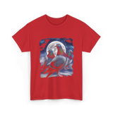 Pigeons Howling at Moon Pigeon T-Shirt - Red