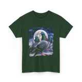 Pigeons Howling at Moon Pigeon T-Shirt - Forest Green