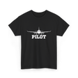 Pilot Aviation Airplane Flight T-Shirt - Black