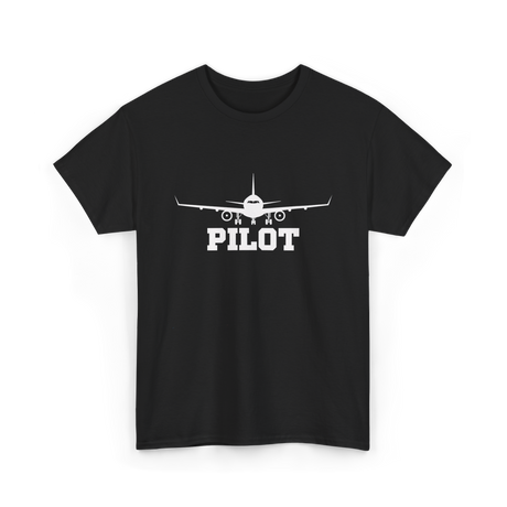 Pilot Aviation Airplane Flight T-Shirt - Black