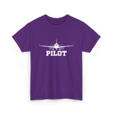 Pilot Aviation Airplane Flight T-Shirt - Purple