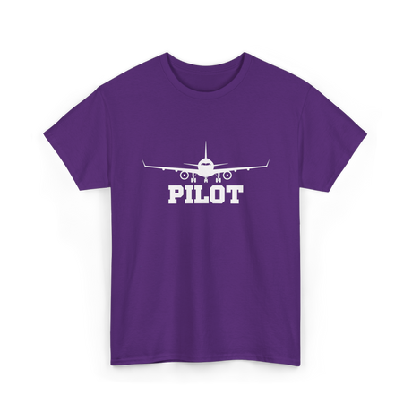 Pilot Aviation Airplane Flight T-Shirt - Purple