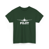 Pilot Aviation Airplane Flight T-Shirt - Forest Green