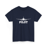 Pilot Aviation Airplane Flight T-Shirt - Navy