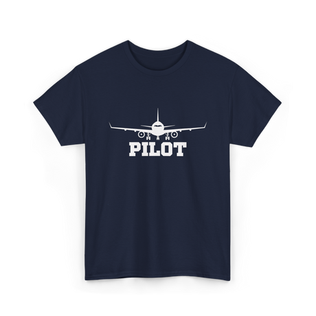 Pilot Aviation Airplane Flight T-Shirt - Navy