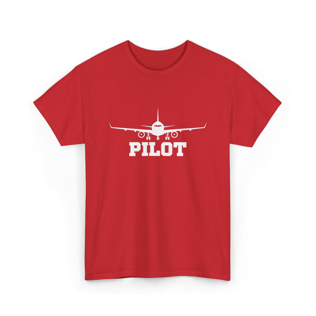 Pilot Aviation Airplane Flight T-Shirt - Red