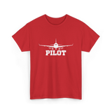 Pilot Aviation Airplane Flight T-Shirt - Red