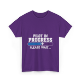 Pilot In Progress Aviation Pilot T-Shirt - Purple