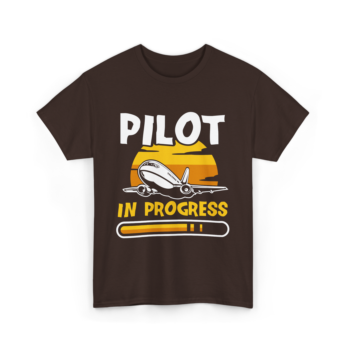 Pilot In Progress Aviation Pilot T-Shirt - Dark Chocolate