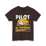 Pilot In Progress Aviation Pilot T-Shirt - Dark Chocolate