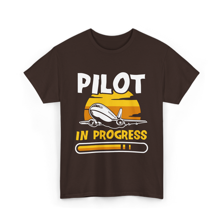 Pilot In Progress Aviation Pilot T-Shirt - Dark Chocolate