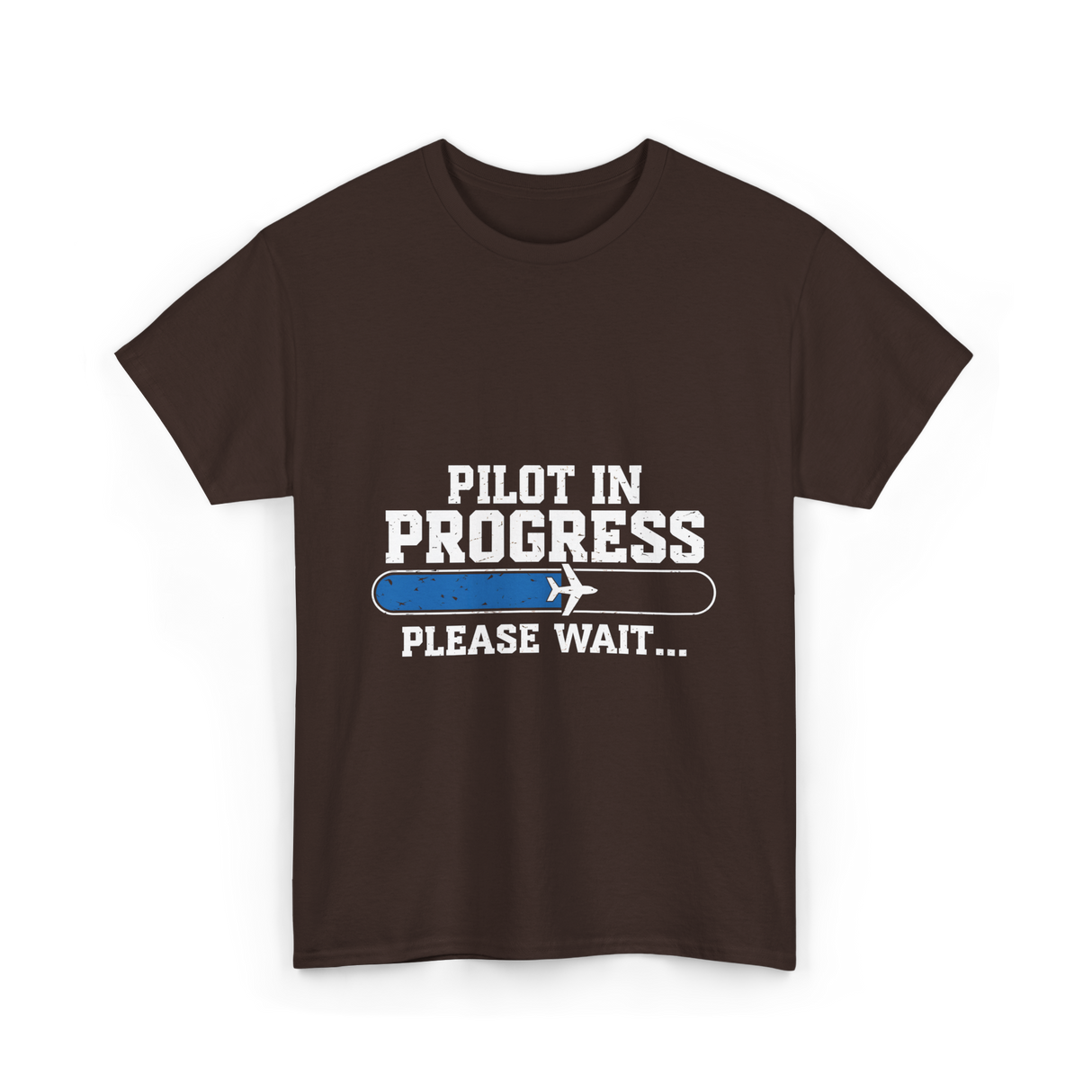 Pilot In Progress Aviation Pilot T-Shirt - Dark Chocolate