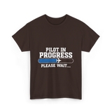 Pilot In Progress Aviation Pilot T-Shirt - Dark Chocolate