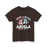 Pink or Blue Abuela Love T-Shirt - Dark Chocolate