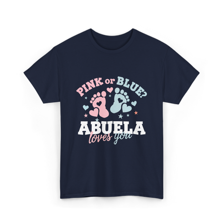 Pink or Blue Abuela Love T-Shirt - Navy