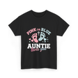 Pink or Blue Auntie Love T-Shirt - Black