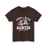 Pink or Blue Auntie Love T-Shirt - Dark Chocolate