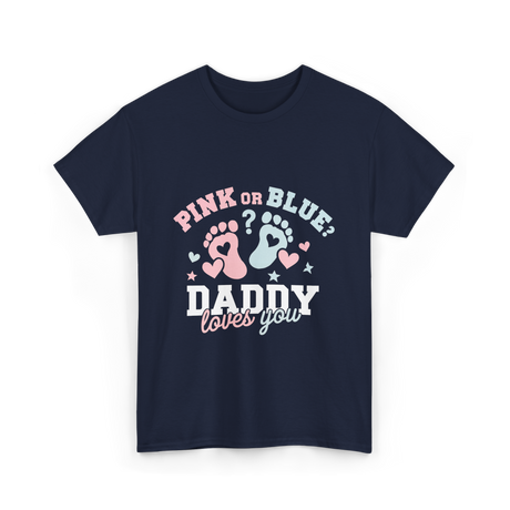 Pink or Blue Daddy Love T-Shirt - Navy