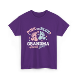 Pink or Blue Grandma Reveal T-Shirt - Purple