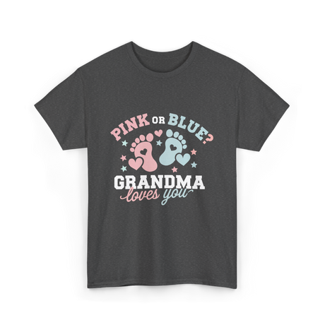 Pink or Blue Grandma Reveal T-Shirt - Dark Heather