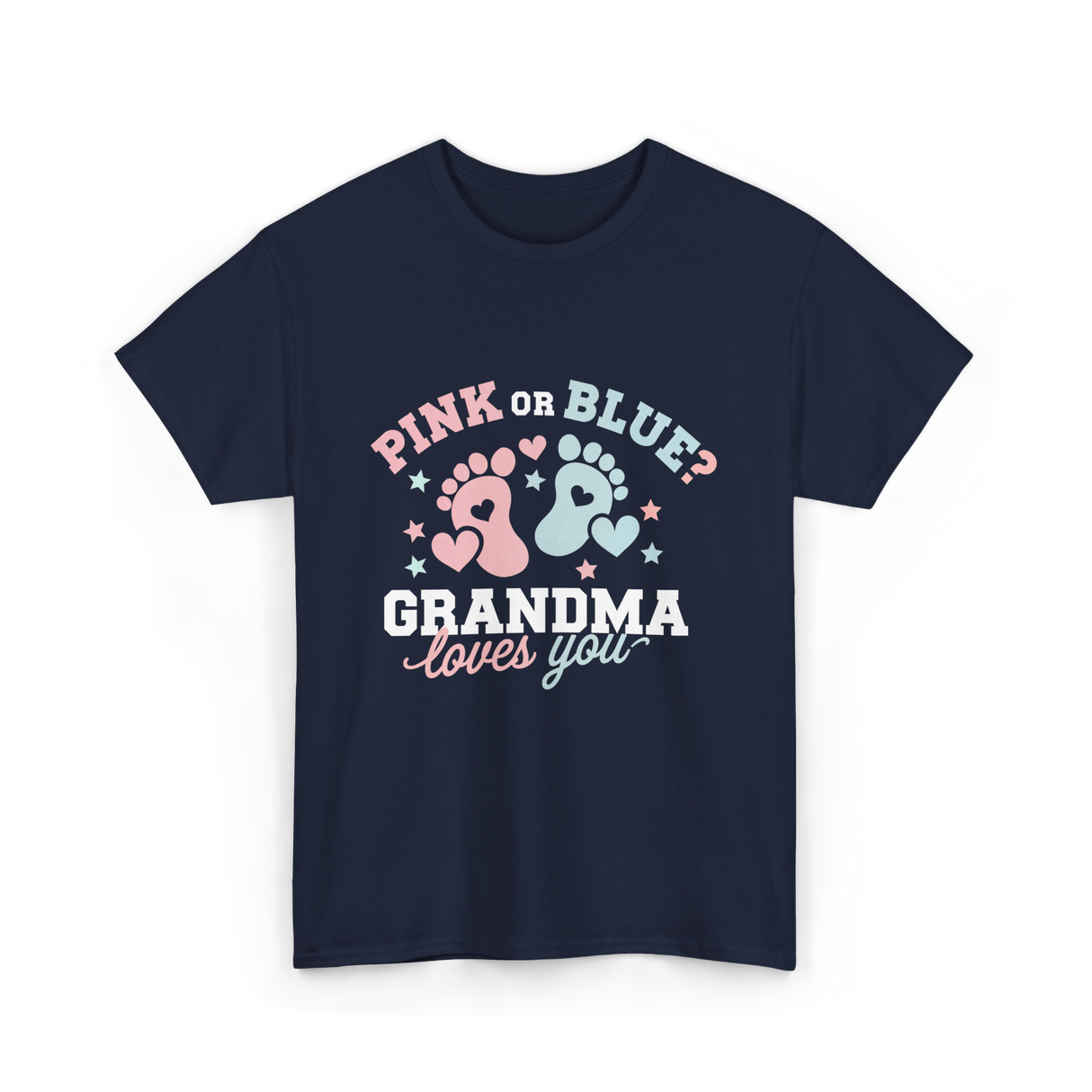 Pink or Blue Grandma Reveal T-Shirt - Navy