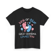 Pink or Blue Great Grandma T-Shirt - Black