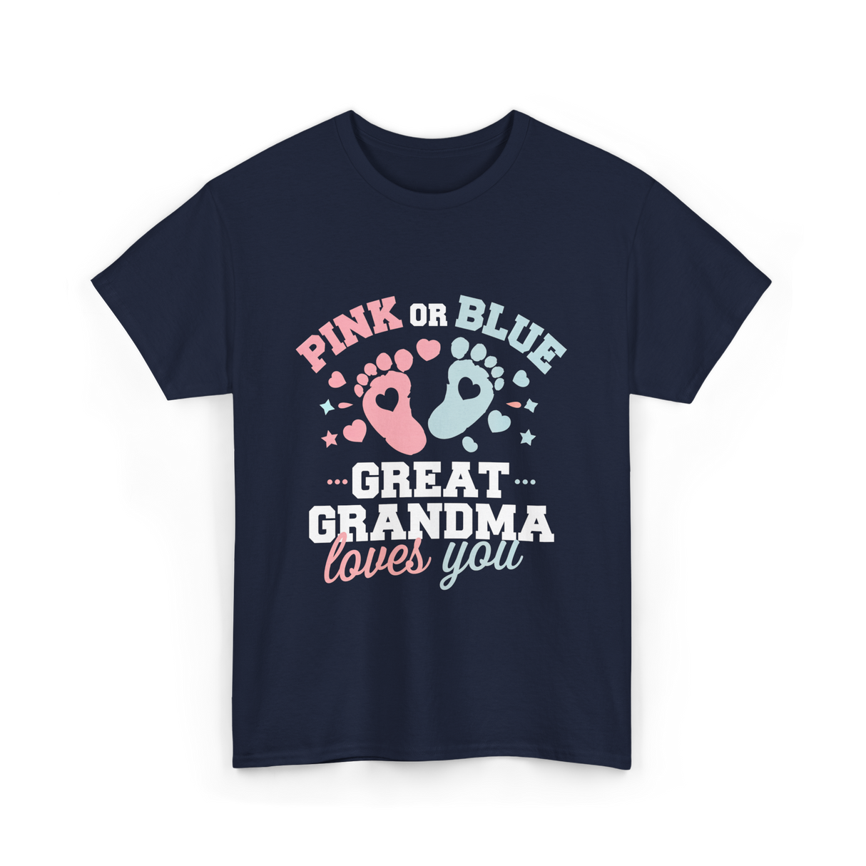 Pink or Blue Great Grandma T-Shirt - Navy