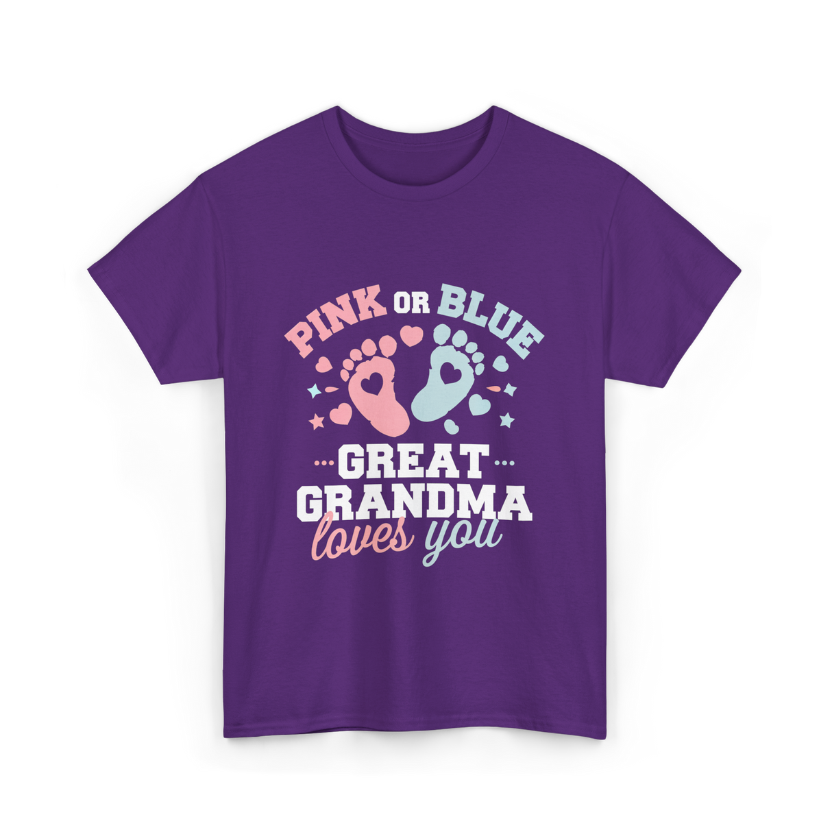 Pink or Blue Great Grandma T-Shirt - Purple