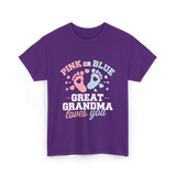 Pink or Blue Great Grandma T-Shirt - Purple