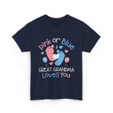 Pink or Blue Great Grandma T-Shirt - Navy