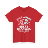 Pink or Blue Great Grandma T-Shirt - Red