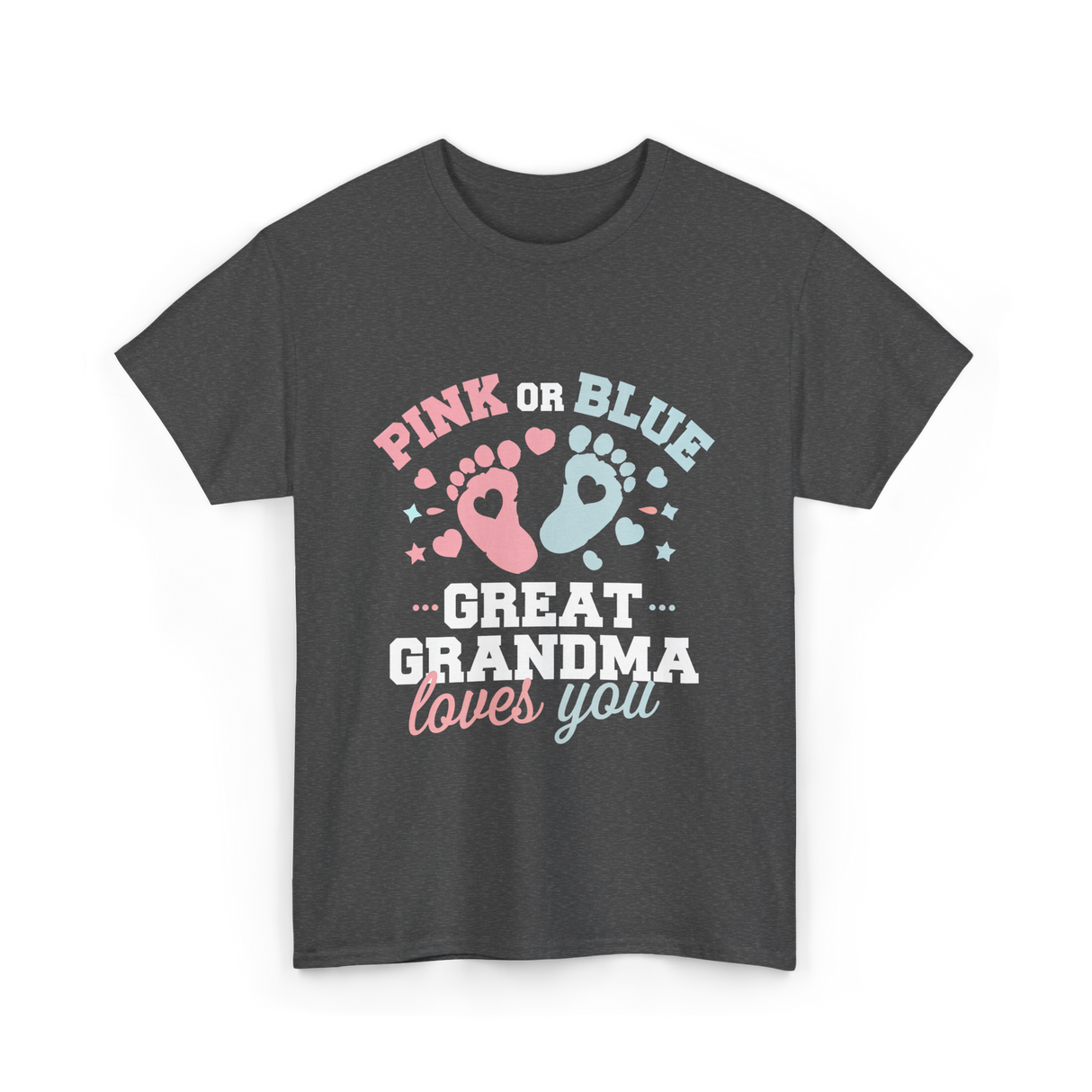 Pink or Blue Great Grandma T-Shirt - Dark Heather