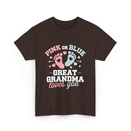 Pink or Blue Great Grandma T-Shirt - Dark Chocolate