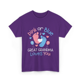 Pink or Blue Great Grandma T-Shirt - Purple