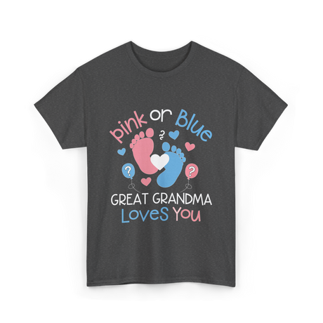 Pink or Blue Great Grandma T-Shirt - Dark Heather