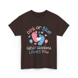 Pink or Blue Great Grandma T-Shirt - Dark Chocolate