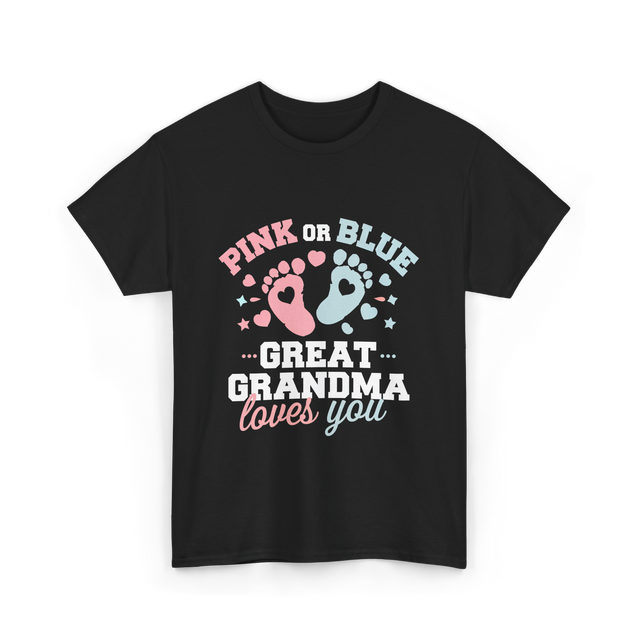 Pink or Blue Great Grandma T-Shirt - Black