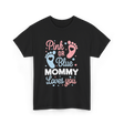 Pink or Blue Mommy Gender Reveal T-Shirt - Black