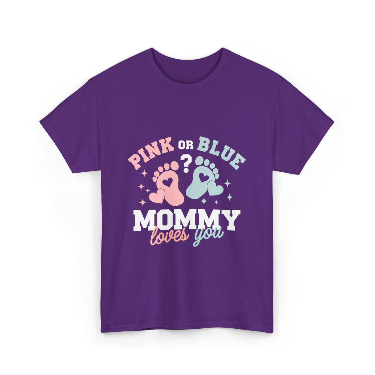 Pink or Blue Mommy Love T-Shirt - Purple