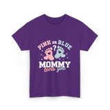 Pink or Blue Mommy Love T-Shirt - Purple