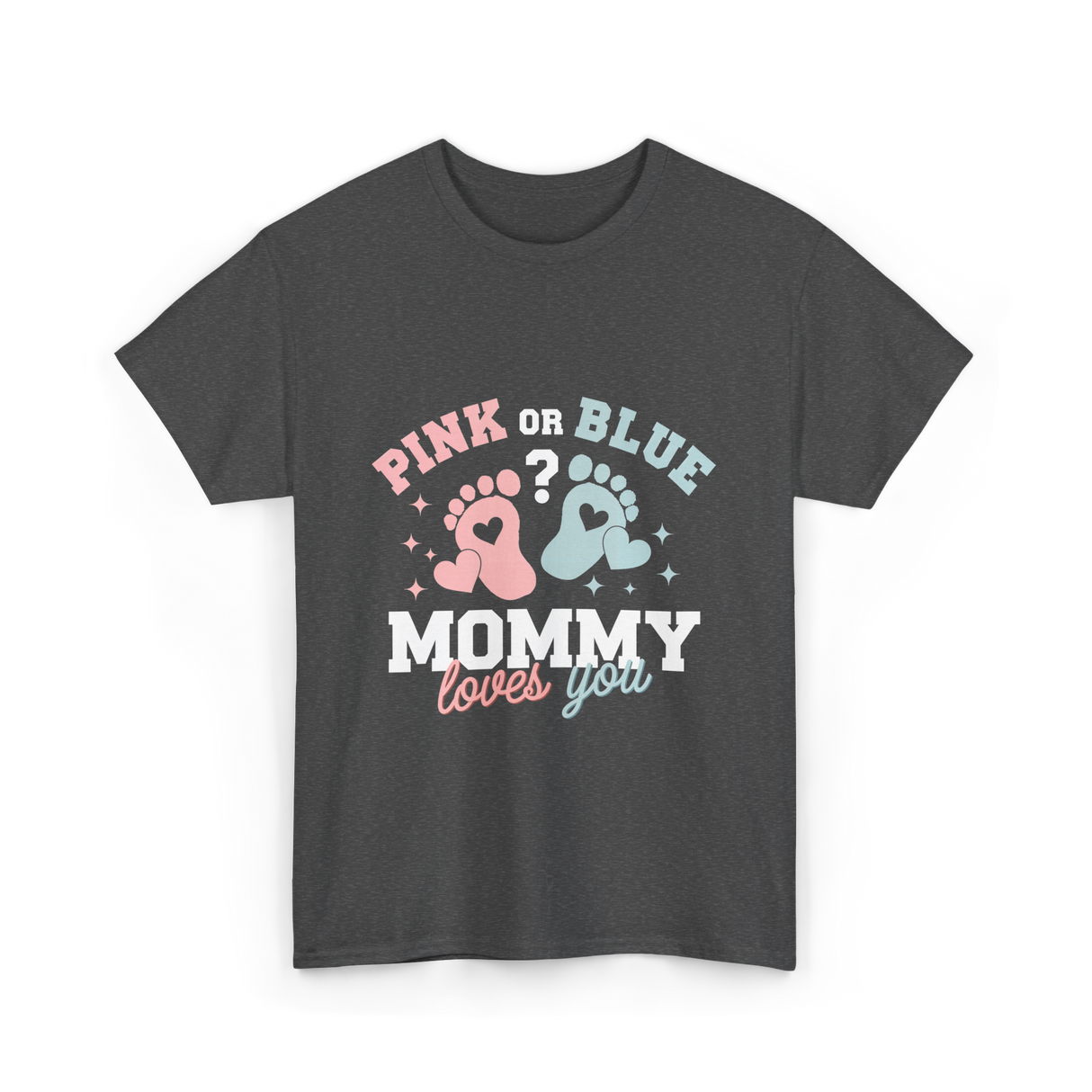 Pink or Blue Mommy Love T-Shirt - Dark Heather