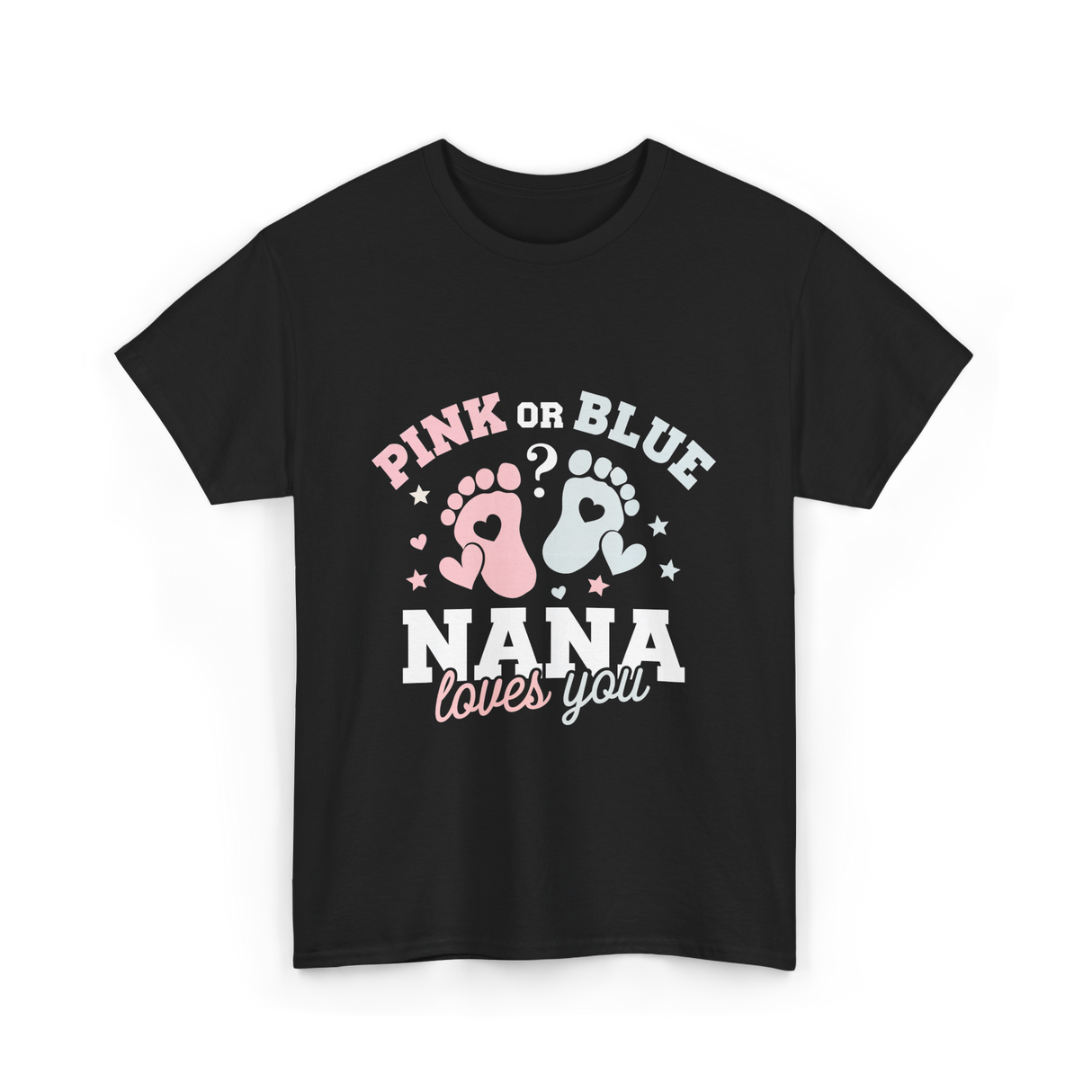 Pink or Blue Nana T-Shirt - Black