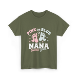 Pink or Blue Nana T-Shirt - Military Green