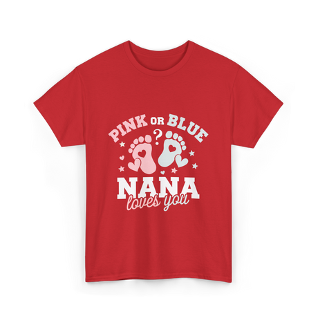 Pink or Blue Nana T-Shirt - Red