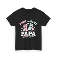 Pink or Blue Papa Gender Reveal T-Shirt - Black