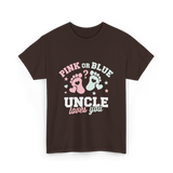 Pink or Blue Uncle T-Shirt - Dark Chocolate