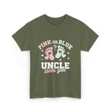 Pink or Blue Uncle T-Shirt - Military Green