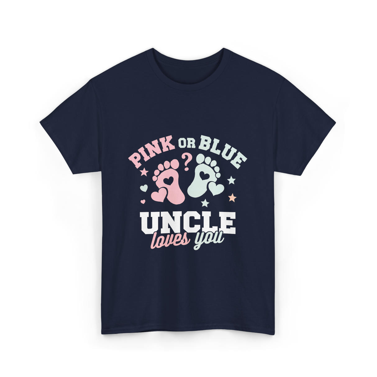 Pink or Blue Uncle T-Shirt - Navy